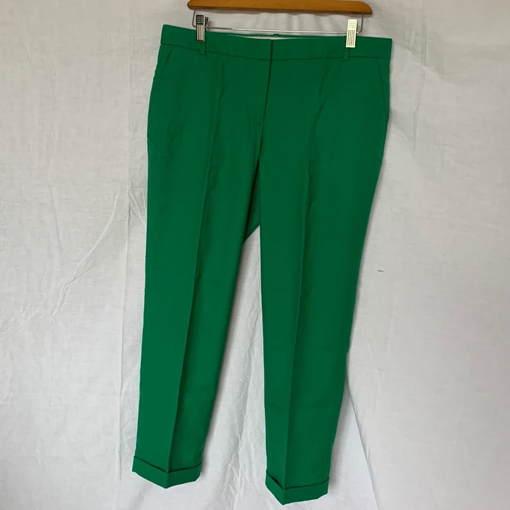 J. Crew green wool trousers